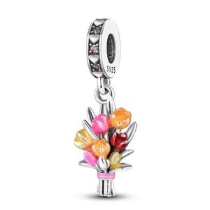 New Flower Boquet Pandora Style Charm